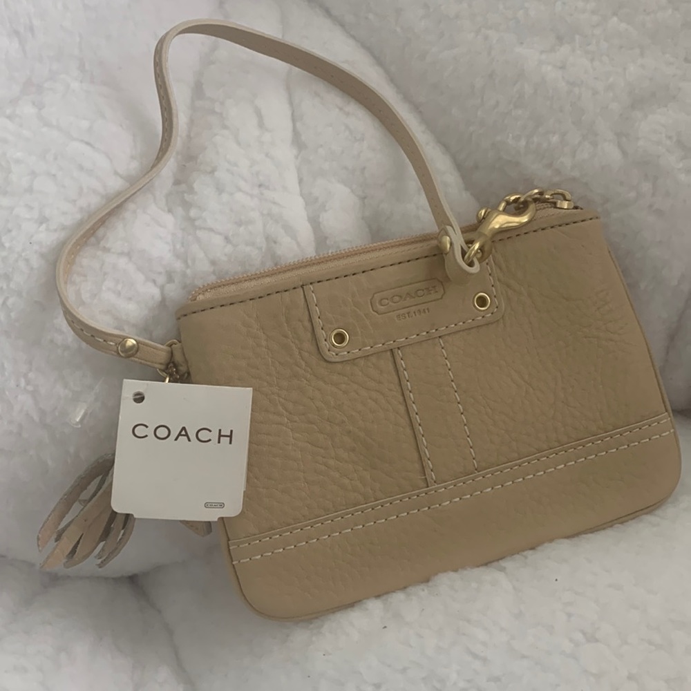 Coach Pebble Leather Wristlet